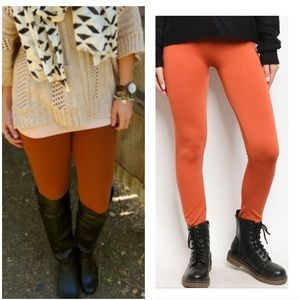 Rust fleece lined leggings
